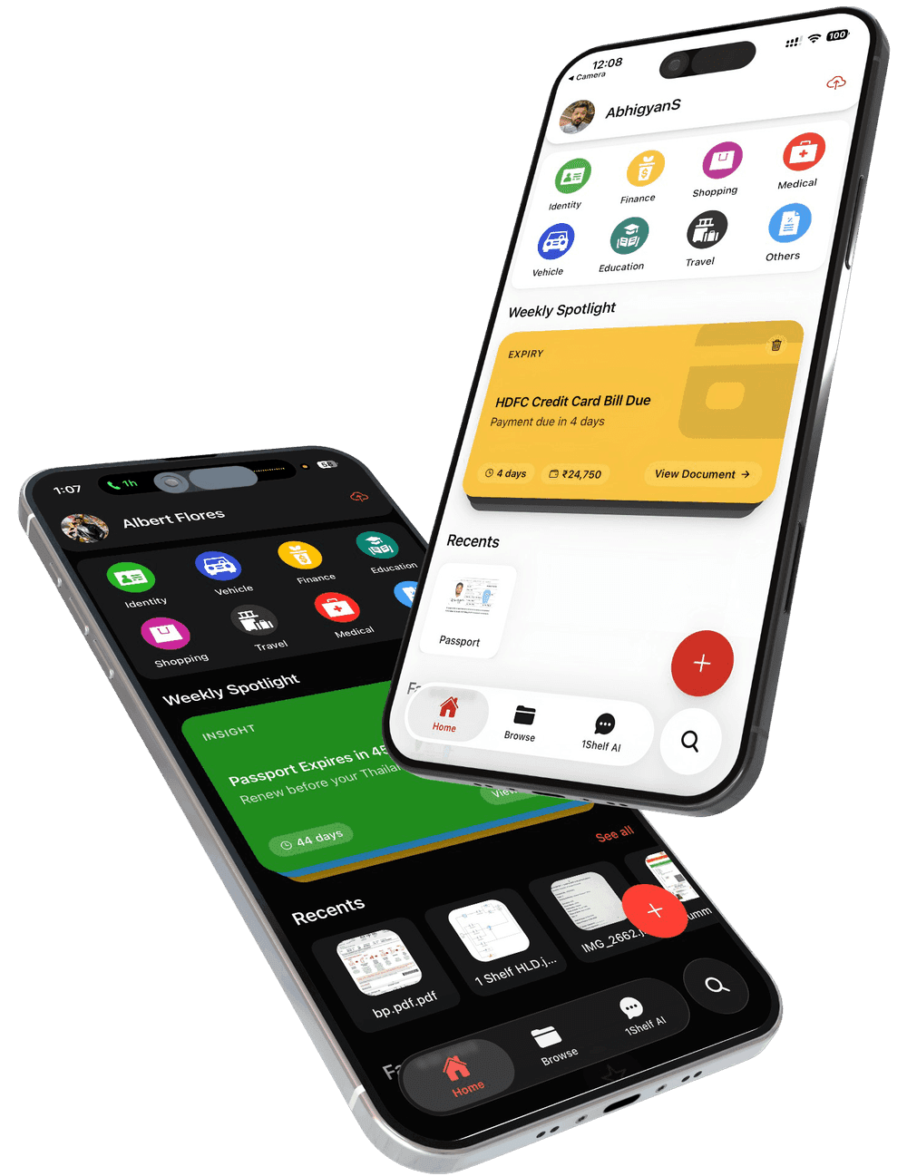App 1Shelf su iPhone