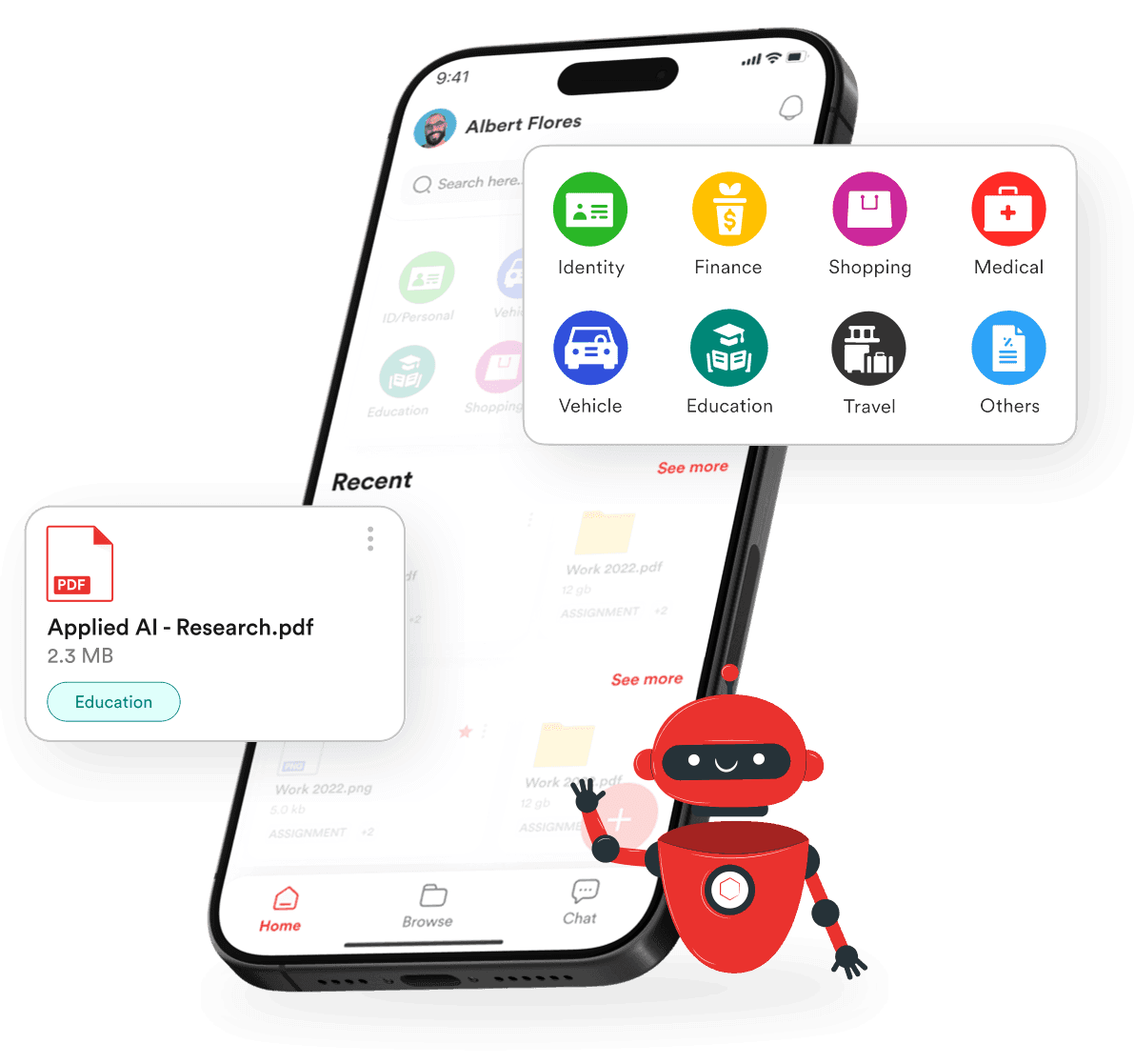 App 1Shelf con gestione documenti